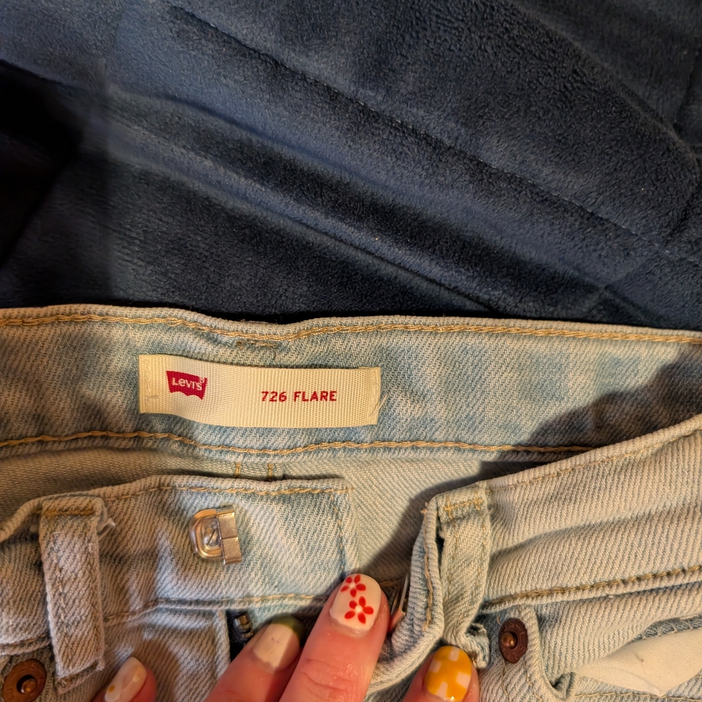 Levi's Blue Flare Wide Leg Jeans